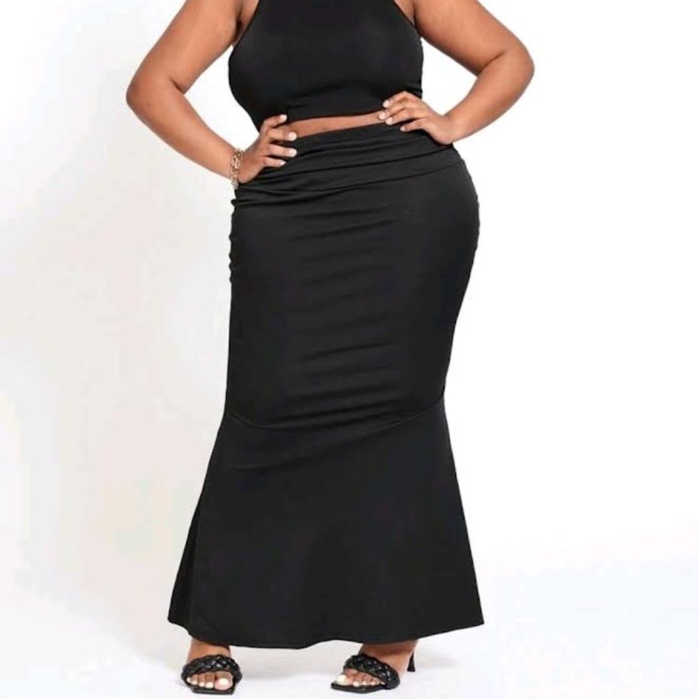 Plus Size Maxi Mermaid Skirt